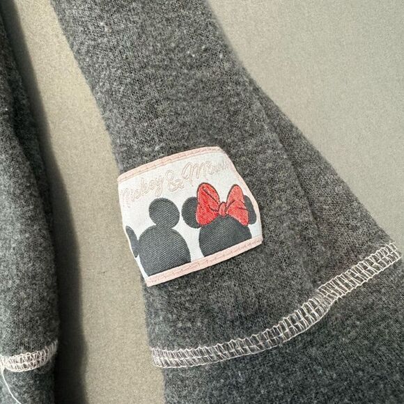 Disney Women’s Grey Long Sleeve Stretch Shirt Size Medium Micky Mouse Graphic - Picture 3 of 10